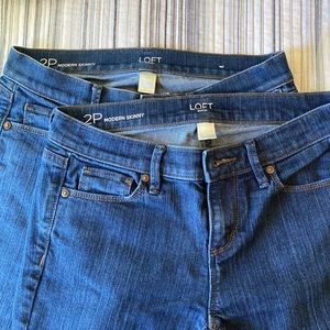2P skinny jeans Loft outlet